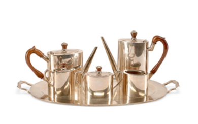 A Mexican sterling silver six-piece tea and coffee service