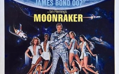 Moonraker Roger Moore James Bond 007 Style B Affiche Américaine 1979