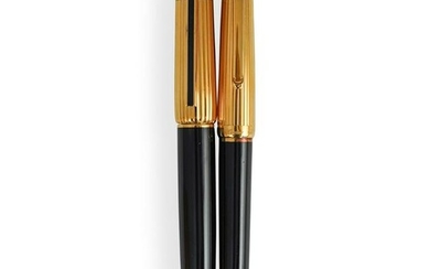 (2 Pc) Cartier 18k Plated "Pasha" Pens