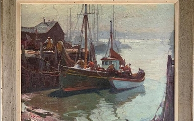 Rex Chait (American 20thc.) New England Fishing Boats