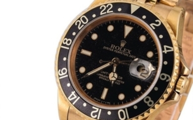 ROLEX | GMT-Master, Ref. 16758, A Yellow Gold Wristwatch with Bracelet Circa 1981
