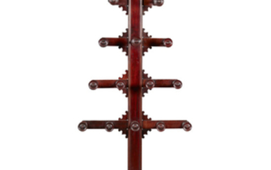 A SCOTTISH EARLY VICTORIAN MAHOGANY HAT AND COAT STAND...