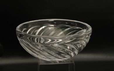 SIGNED FRENCH HAND CUT GLASS BOWL