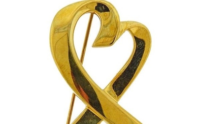 Tiffany & Co Picasso Loving Heart 18k Gold Brooch