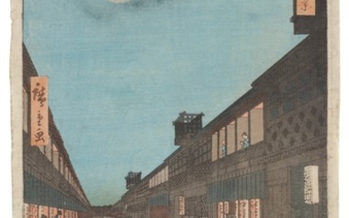 UTAGAWA HIROSHIGE I (1797–1858), EDO PERIOD, 19TH CENTURY | FOUR PRINTS FROM THE SERIES ONE HUNDRED FAMOUS VIEWS OF EDO (MEISHO EDO HYAKKEI)