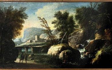 Italian painter from the 18th century. Landscape