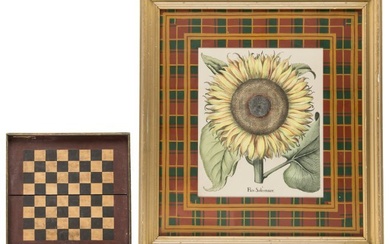 89708: "Café Nervosa" Vintage Checkerboard and Flower