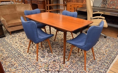 A 1950S AUSTRALIAN DINING SETTING IN THE STYLE OF GRANT FEATHERSTON (75 X 146 X 77CM)