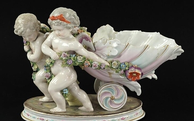 A 19th Century German Porcelain Figural Group.