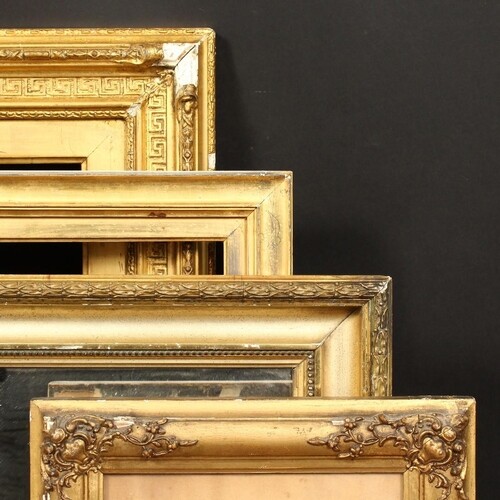 A 19th Century hollow frame and three other 19th Century fra...