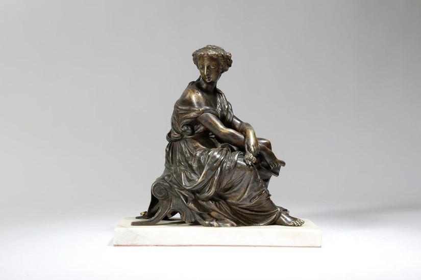 A 19th century French bronze figure of a classical…