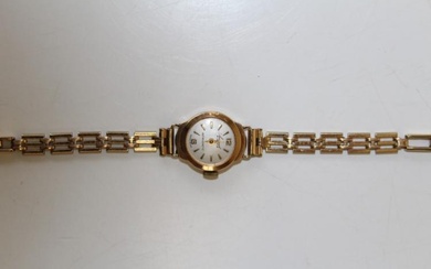 A 9ct yellow gold cased Accurist ladies cocktail watch on...