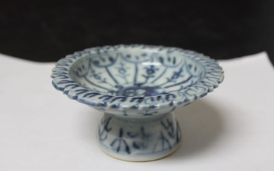 A Blue and White Antique Altar Dish