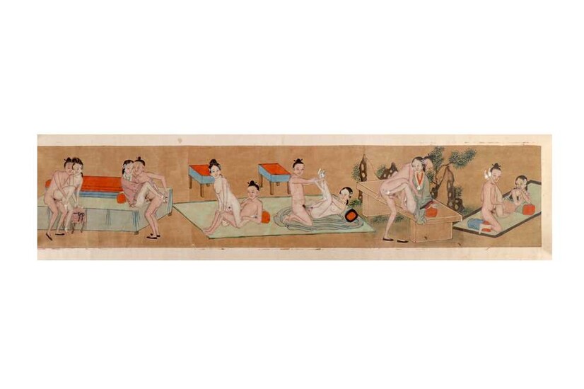 A CHINESE EROTIC HANDSCROLL.