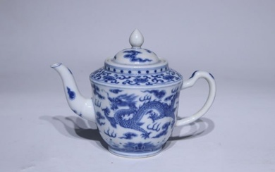 A Chinese Blue and White Porcelain Tea Pot with Cover