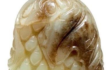 A Chinese Carved Jade Snuff Bottle Height 2 1/2 "