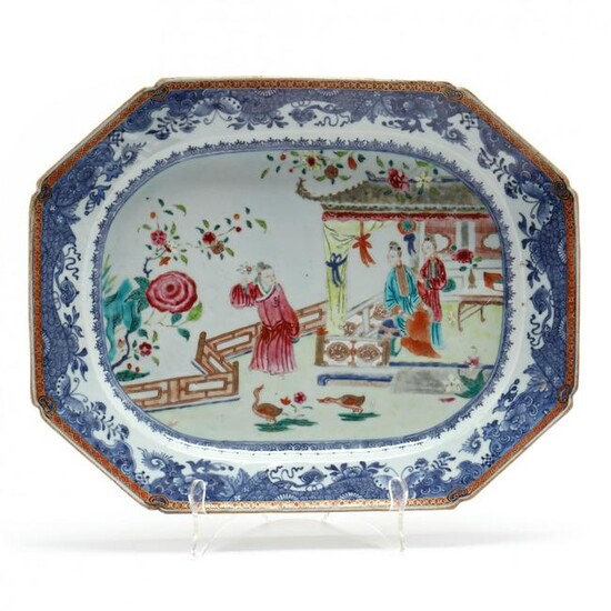 A Chinese Export Porcelain Nanking Meat Platter