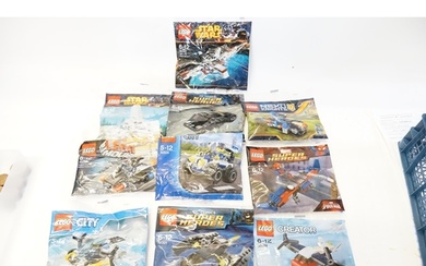 A Collection of 10 Sealed LEGO Bags to include Star Wars, Ne...