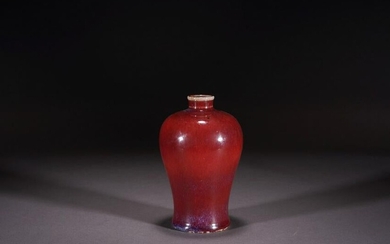 A FLAMBE GLAZED MEIPING VASE