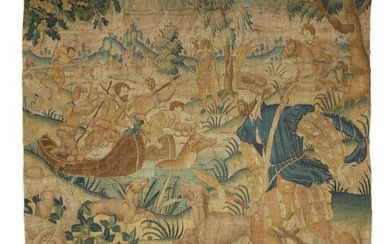 A Flemish tapestry fragment, 17th century