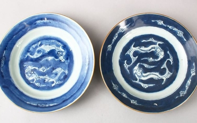 A GOOD PAIR OF 18TH CENTURY CHINESE BLUE & WHITE
