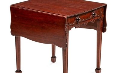 A George III Mahogany Pembroke Table Height 28 x length