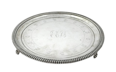A George III Silver Waiter Height 1 1/4 x diameter 8