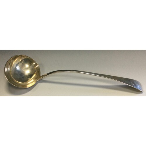 A George III silver Old English pattern soup ladle, William ...