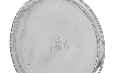 A George III silver circular waiter by Hester Bateman
