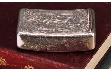 A George III silver curved rounded rectangular snuff box, pr...