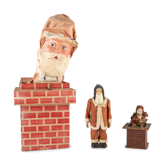 A Group of Santa Claus Figures