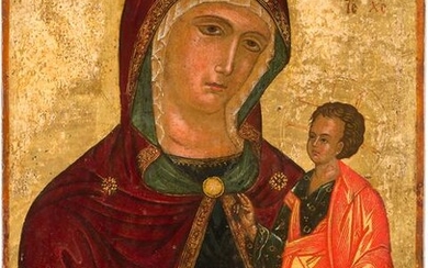 A LARGE ICON OF THE HODIGITRIA MOTHER OF GOD