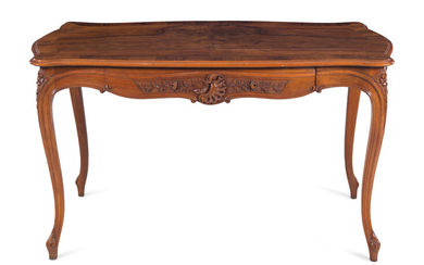 A Louis XV Style Walnut Center Table