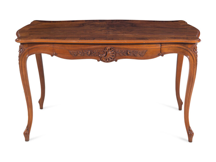 A Louis XV Style Walnut Center Table