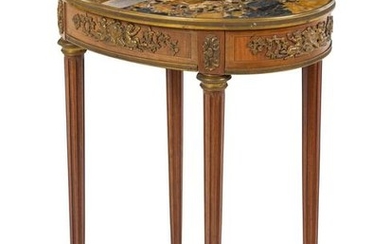 A Louis XVI Style Gilt Metal Mounted Side Table