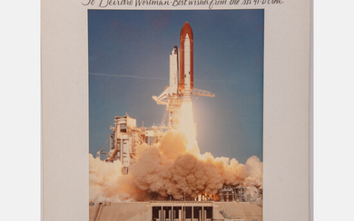 A NASA Space Shuttle Discovery STS-41D Crew Signed Launch Photograph