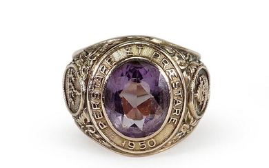 A New York University Class of 1950 Ring.