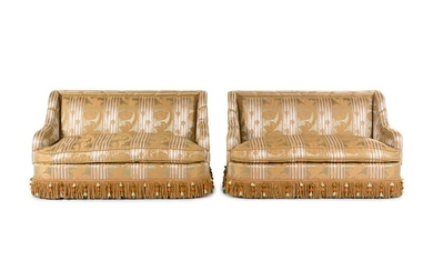 A Pair of Contemporary Neoclassical Style Upholstered