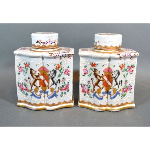 A Pair of late 19th Century French possible Samson porcelain...