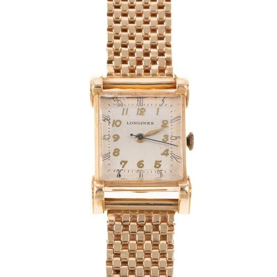 A Vintage Longines 14K Wrist Watch