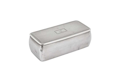 A William IV sterling silver snuff box, London 1833 by Charles Riley and George Storer