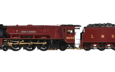 A gauge 1 Aster model of a London Midland and Scottish Princess Coronation Class locomotive