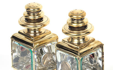 A good large pair of Bleriot oil-illuminated carriage lamps, French, circa 1904