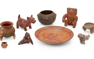 A group of Mexican ceramic objects