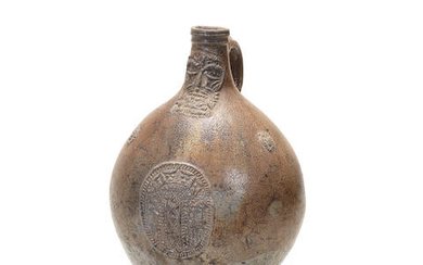 A large Cologne/Frechen stoneware armorial jug (bellarmine), first half 17th century