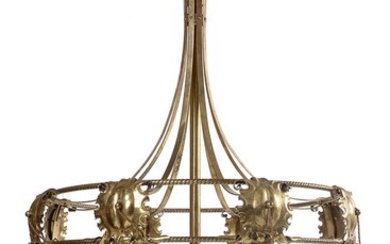 A large art nouveau chandelier