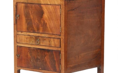 A late 19th century English mahogany bar cabinet. H. 82. W. 46/92....