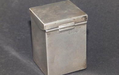 A late Victorian miniature silver playing card box, having...