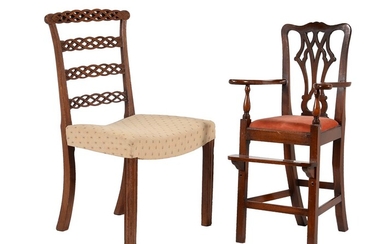 A mahogany side chair