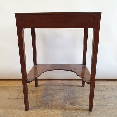 A mahogany side table, with two slides, 54 cm wide